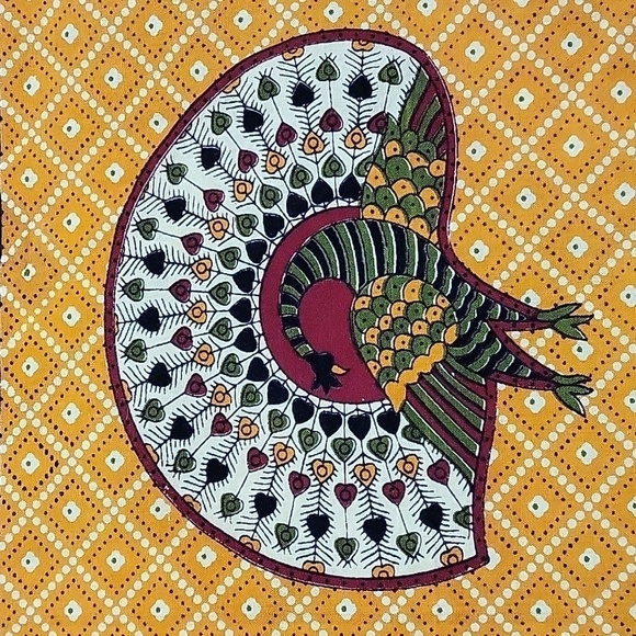 Cotton Fabric Maroon Gold Olive Animals - Multi-Purpose - Picture 4 of 6